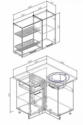 Кухонный гарнитур угловой Сатин 1000*1000 в Среднеуральске - sredneuralsk.mebel-e96.ru