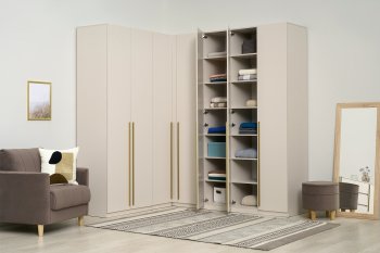 Гардеробная/шкаф 2200*1706 мм Ларго №3 Кашемир (Миф) в Среднеуральске - sredneuralsk.mebel-e96.ru