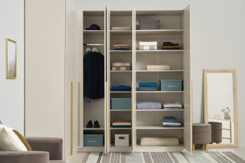 Гардеробная/шкаф 2200*1706 мм Ларго №3 Кашемир (Миф) в Среднеуральске - sredneuralsk.mebel-e96.ru