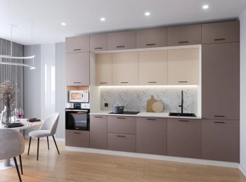 Кухонный гарнитур Латте 3400 мм (Санвут) в Среднеуральске - sredneuralsk.mebel-e96.ru
