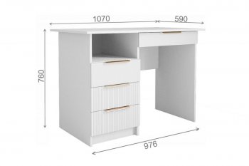 Стол Лавис СТД 1070.1 белый/белый софт (ДСВ) в Среднеуральске - sredneuralsk.mebel-e96.ru