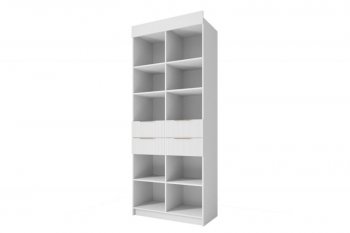 Стеллаж Лавис с ящиками СД 900.1/2 белый софт (ДСВ) в Среднеуральске - sredneuralsk.mebel-e96.ru