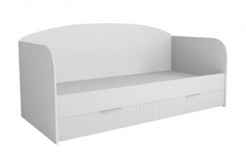 Кровать Лавис ДКД 2000.1 с ящиками белый софт (ДСВ) в Среднеуральске - sredneuralsk.mebel-e96.ru
