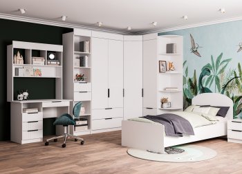 Набор детской мебели Лавис модульный белый софт (ДСВ) в Среднеуральске - sredneuralsk.mebel-e96.ru