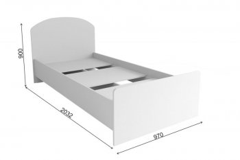Кровать Лавис КРД 900.1 белый софт (ДСВ) в Среднеуральске - sredneuralsk.mebel-e96.ru
