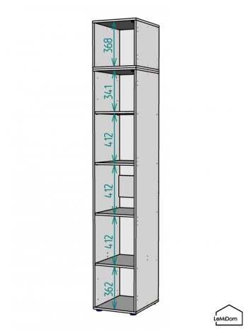 Шкаф с антресолью 400 мм Linnea MHR-1A-2 2450х400х510 (Графит-М 11.1.25) в Среднеуральске - sredneuralsk.mebel-e96.ru