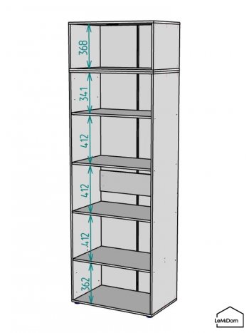 Шкаф с антресолью 800 мм Linnea MHR-2A-2 2450х800х510 (Графит-М 11.1.25) в Среднеуральске - sredneuralsk.mebel-e96.ru