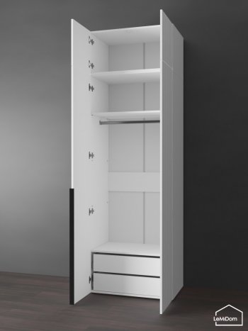 Шкаф с антресолью 800 мм Linnea MHR-2A-3 2450х800х510 (Белый-М 11.1.2) в Среднеуральске - sredneuralsk.mebel-e96.ru