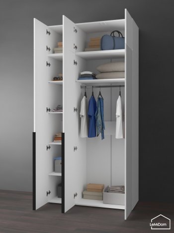 Шкаф с антресолью 1200 мм Linnea MHR-3A-1 2450х1200х510 (Белый-М 11.1.2) в Среднеуральске - sredneuralsk.mebel-e96.ru