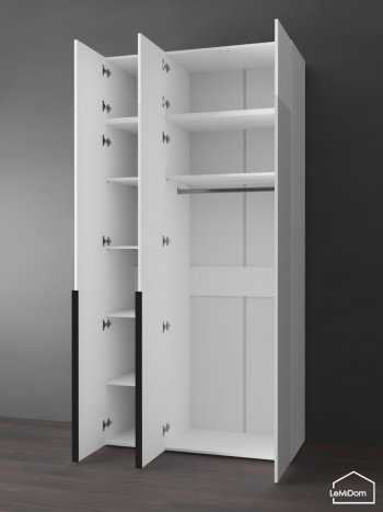 Шкаф с антресолью 1200 мм Linnea MHR-3A-1 2450х1200х510 (Белый-М 11.1.2) в Среднеуральске - sredneuralsk.mebel-e96.ru