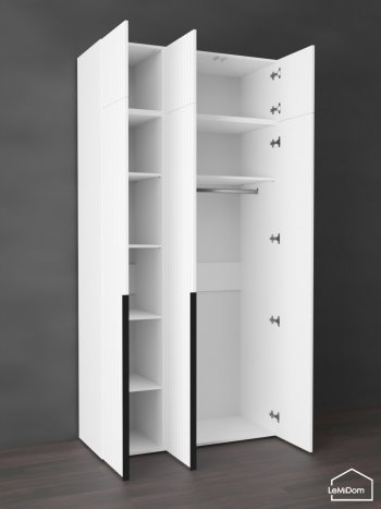 Шкаф с антресолью 1200 мм Linnea MHR-3A-1 2450х1200х510 (Белый-М 11.1.2) в Среднеуральске - sredneuralsk.mebel-e96.ru