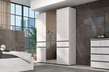 Шкаф 1600 мм Лиана графит (Зарон) в Среднеуральске - sredneuralsk.mebel-e96.ru | фото
