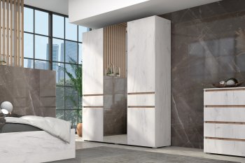 Шкаф 1600 мм Лиана золотой (Зарон) в Среднеуральске - sredneuralsk.mebel-e96.ru | фото