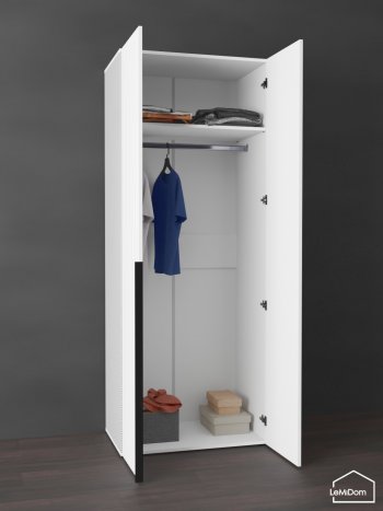 Шкаф Linnea MHR-2 2050х800х510 (Белый-М 11.1.1) в Среднеуральске - sredneuralsk.mebel-e96.ru