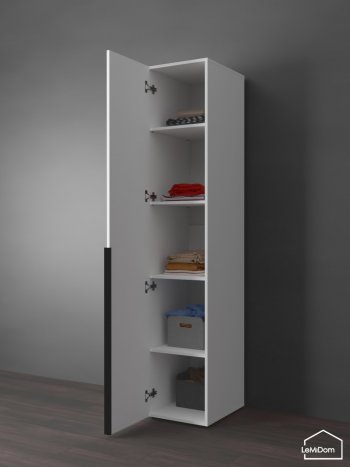 Шкаф Linnea MHR-1-2 2050х400х510 (Белый-М 11.1.1) в Среднеуральске - sredneuralsk.mebel-e96.ru