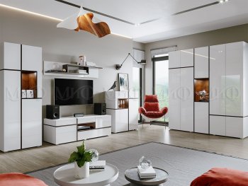 Стенка Мадера модульная (Миф) в Среднеуральске - sredneuralsk.mebel-e96.ru