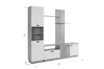 Стенка Моди К1 (Мебельсон) в Среднеуральске - sredneuralsk.mebel-e96.ru