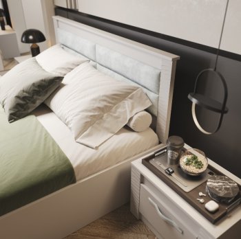 Кровать двуспальная Монако КР-16 кашемир (БТС) в Среднеуральске - sredneuralsk.mebel-e96.ru