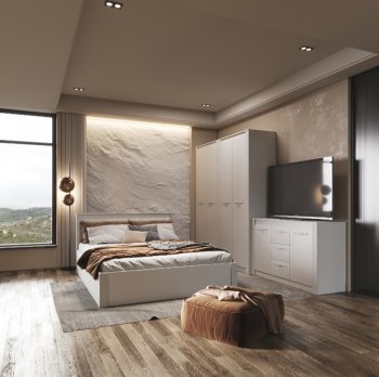 Спальный гарнитур Монако Кашемир (модульный) (БТС) в Среднеуральске - sredneuralsk.mebel-e96.ru