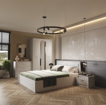 Спальный гарнитур Монако Кашемир (модульный) (БТС) в Среднеуральске - sredneuralsk.mebel-e96.ru