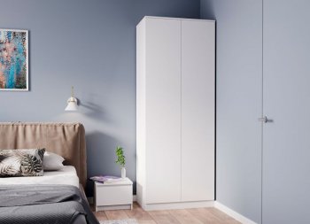 Шкаф двустворчатый Мори МШ800.1 белый (ДСВ) в Среднеуральске - sredneuralsk.mebel-e96.ru