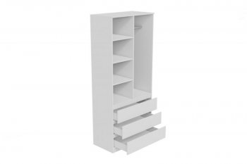 Шкаф 900 мм Мори 900.2 белый высота 2100 мм (ДСВ) в Среднеуральске - sredneuralsk.mebel-e96.ru