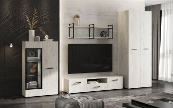 Стенка Нэнси new крафт белый (Миф) в Среднеуральске - sredneuralsk.mebel-e96.ru