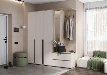 Прихожая Норд+Шкаф 1200, крафт серый/кашемир (Миф) в Среднеуральске - sredneuralsk.mebel-e96.ru