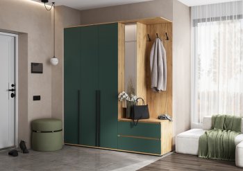 Прихожая Норд+Шкаф 1200, крафт/изумруд (Миф) в Среднеуральске - sredneuralsk.mebel-e96.ru