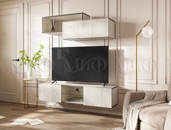Стенка Норд-1 дуб крафт белый (Миф) в Среднеуральске - sredneuralsk.mebel-e96.ru