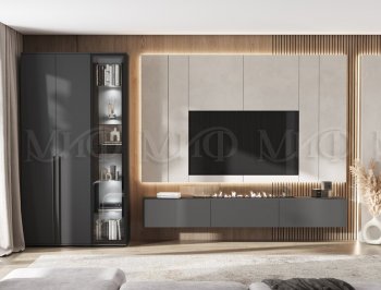 Стенка Норд графит (Миф) в Среднеуральске - sredneuralsk.mebel-e96.ru