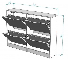 Обувница W12 (Графит) в Среднеуральске - sredneuralsk.mebel-e96.ru