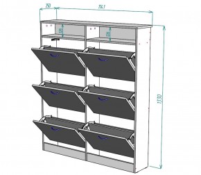 Обувница W17 (ДМ) в Среднеуральске - sredneuralsk.mebel-e96.ru