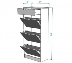 Обувница W24 (ДМ) в Среднеуральске - sredneuralsk.mebel-e96.ru