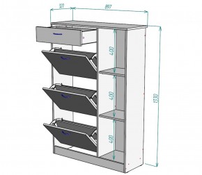 Обувница W41 (ЯАС) в Среднеуральске - sredneuralsk.mebel-e96.ru