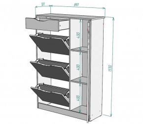 Обувница W44 (ЯАС) в Среднеуральске - sredneuralsk.mebel-e96.ru