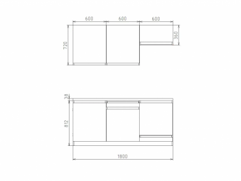 Кухонный гарнитур 1800 мм Ольвия-8 (Росток) в Среднеуральске - sredneuralsk.mebel-e96.ru