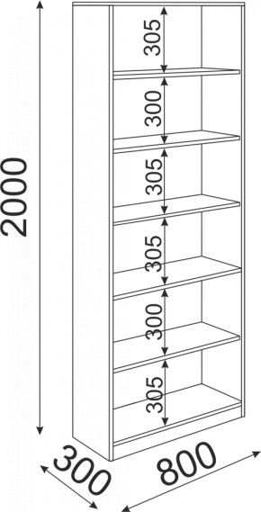 Стеллаж 800 Остин Модуль 08 (Риннер) в Среднеуральске - sredneuralsk.mebel-e96.ru