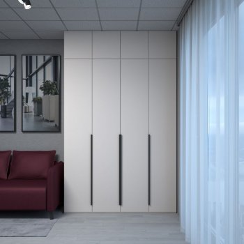 Шкаф 1600 мм Пальма с антресолью, Сатин (ДСВ) в Среднеуральске - sredneuralsk.mebel-e96.ru