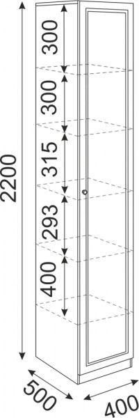 Пенал Беатрис 400 (модуль 4) (Риннер) в Среднеуральске - sredneuralsk.mebel-e96.ru