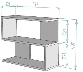 Полка S27 (Графит) в Среднеуральске - sredneuralsk.mebel-e96.ru