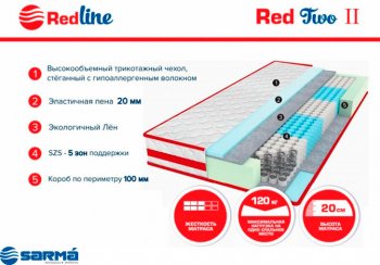 Матрас Red 2 h20 в Среднеуральске - sredneuralsk.mebel-e96.ru