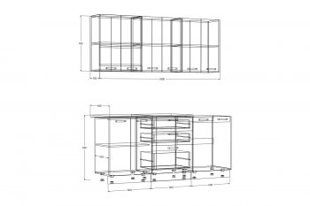 Кухонный гарнитур Рио 1800 мм (Зарон) в Среднеуральске - sredneuralsk.mebel-e96.ru