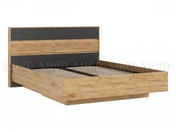 Кровать парящая Роджина с подсветкой, крафт/графит (Миф) в Среднеуральске - sredneuralsk.mebel-e96.ru