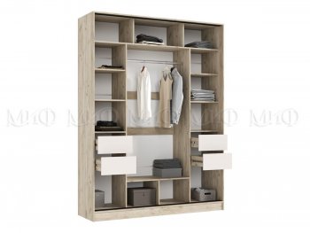 Спальный гарнитур Роджина крафт серый/кашемир, модульный (Миф) в Среднеуральске - sredneuralsk.mebel-e96.ru