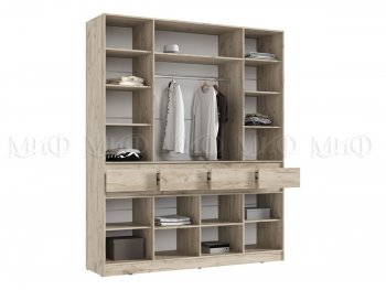 Спальный гарнитур Роджина крафт серый/кашемир, модульный (Миф) в Среднеуральске - sredneuralsk.mebel-e96.ru