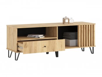 Тумба ТВ (1500) Роджина дуб крафт/дуб крафт (Миф) в Среднеуральске - sredneuralsk.mebel-e96.ru