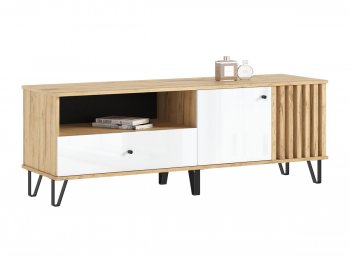 Тумба ТВ (1500) Роджина крафт/белый (Миф) в Среднеуральске - sredneuralsk.mebel-e96.ru