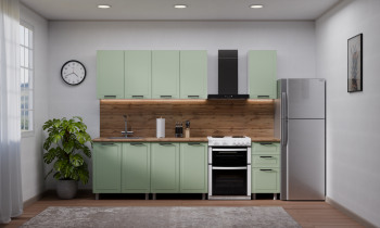 Кухонный гарнитур Ромашка 1600 мм Фисташка (Аленка) в Среднеуральске - sredneuralsk.mebel-e96.ru