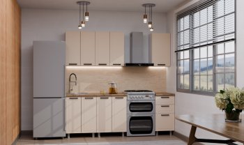 Кухонный гарнитур Ромашка 1600 мм Кашемир (Аленка) в Среднеуральске - sredneuralsk.mebel-e96.ru